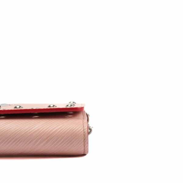 LV Epi Leather Twist Studded Wallet on Chain PM Pink - Image 8