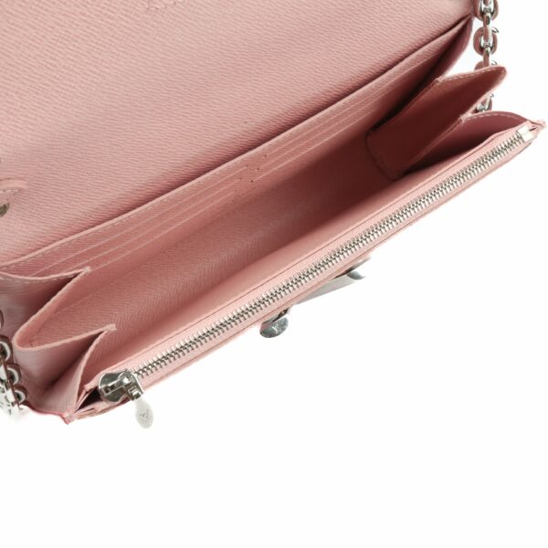 LV Epi Leather Twist Studded Wallet on Chain PM Pink - Image 10