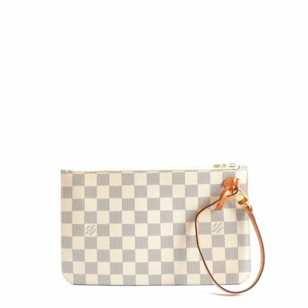 LV Neverfull MM Damier Azur Braided w/Pouch - Image 11