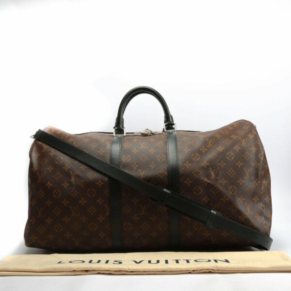 LV Keepall Bandoulière 55 Monogram Macassar - Image 3