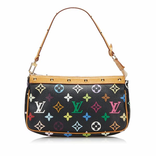 SALE LV Pochette Accessoires Black Multicolor Monogram