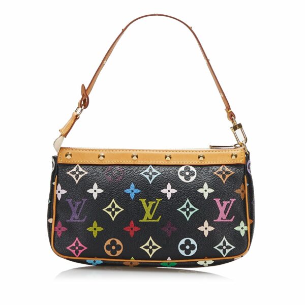 SALE LV Pochette Accessoires Black Multicolor Monogram - Image 3