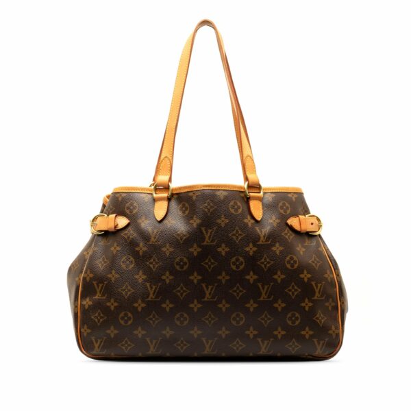 Brown LV Monogram Batignolles Horizontal Tote Bag