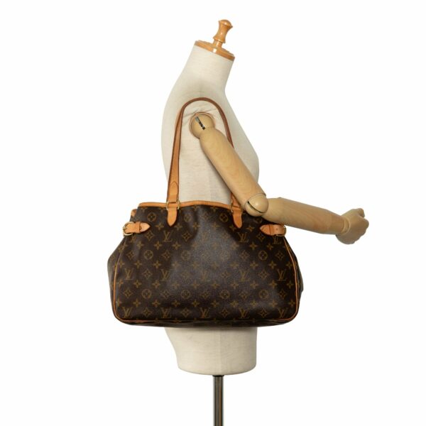 Brown LV Monogram Batignolles Horizontal Tote Bag - Image 10