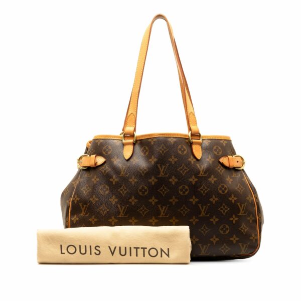 Brown LV Monogram Batignolles Horizontal Tote Bag - Image 11