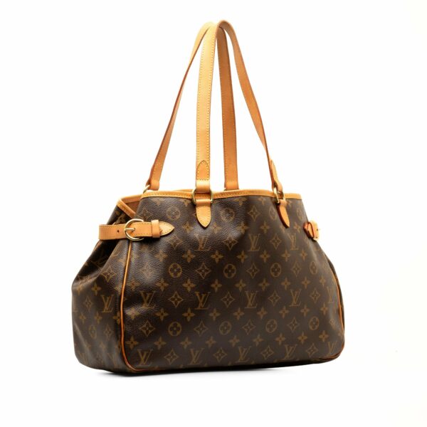 Brown LV Monogram Batignolles Horizontal Tote Bag - Image 2