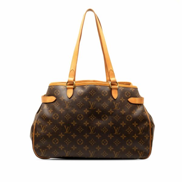 Brown LV Monogram Batignolles Horizontal Tote Bag - Image 3