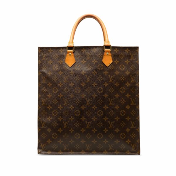 Brown LV Monogram Sac Plat Tote Bag