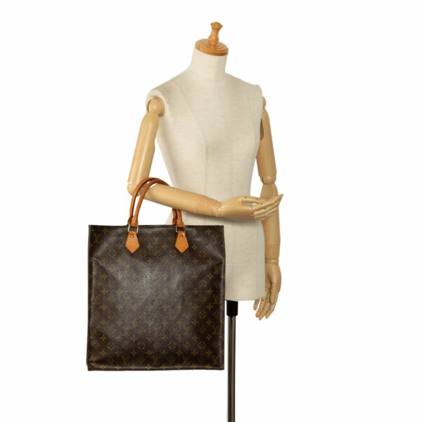 Brown LV Monogram Sac Plat Tote Bag - Image 10