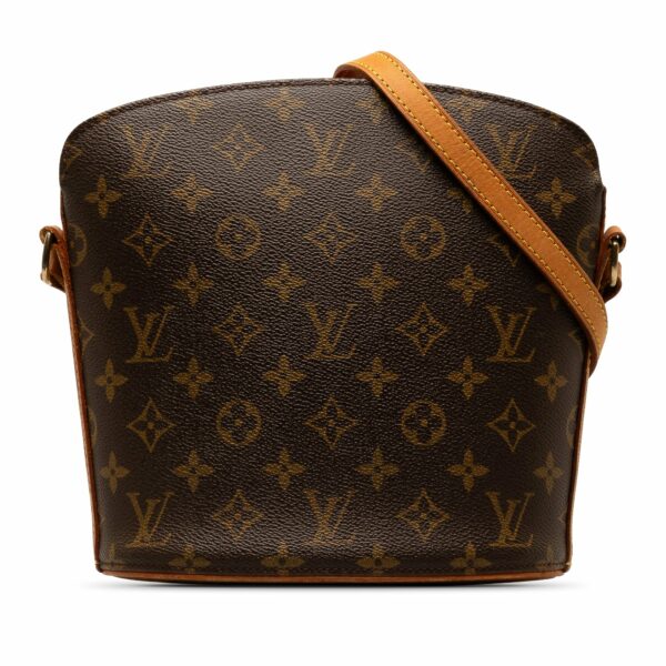 Brown LV Monogram Drouot Crossbody Bag