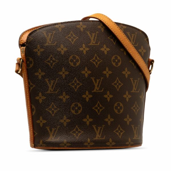 Brown LV Monogram Drouot Crossbody Bag - Image 2