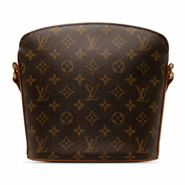 Brown LV Monogram Drouot Crossbody Bag - Image 3