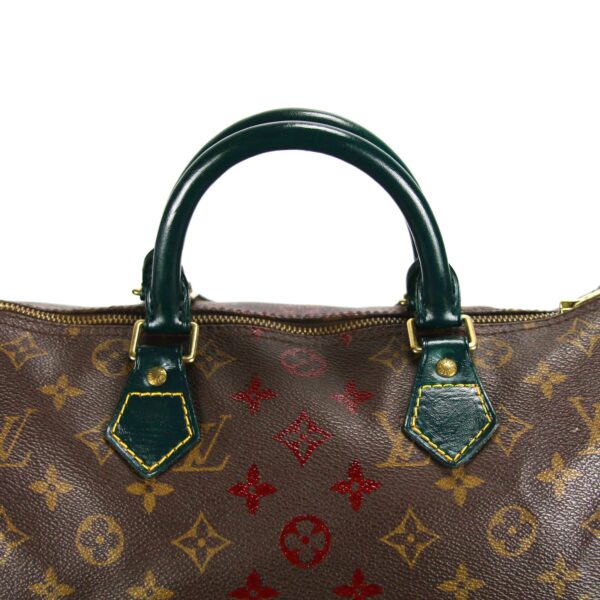 Upcycled LV Speedy 30 Monogram Canvas - Christmas Tree - Image 9