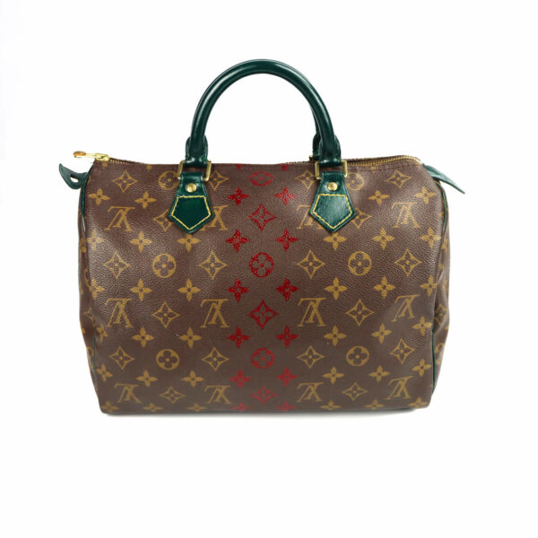 Upcycled LV Speedy 30 Monogram Canvas - Christmas Tree - Image 2