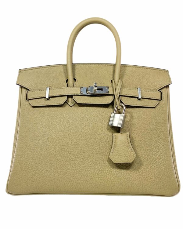 HM Birkin 25 Trench Togo Verso Palladium Hardware