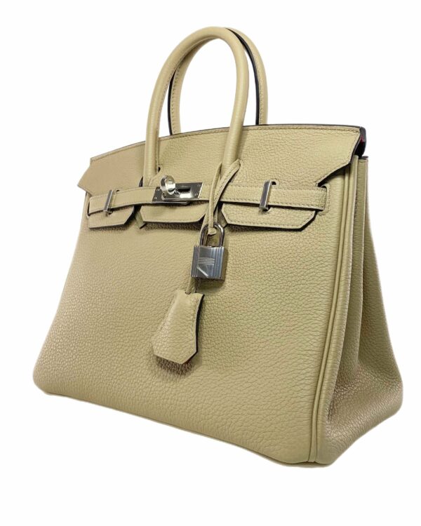 HM Birkin 25 Trench Togo Verso Palladium Hardware - Image 6