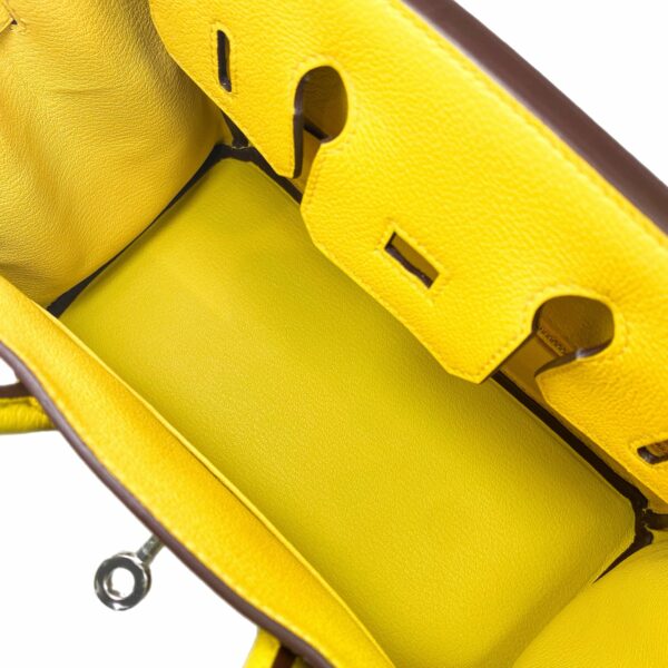 HM Birkin 25 Jaune de Naples Novillo Palladium Hardware - Image 10