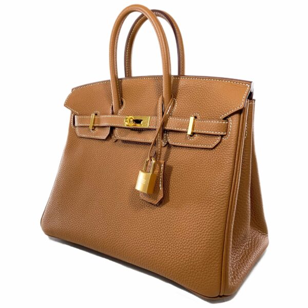 HM Birkin 25 Gold Togo Gold Hardware - Image 3