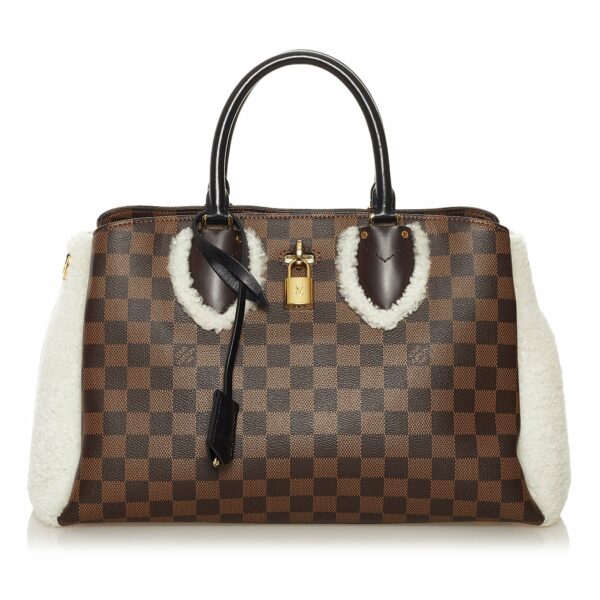 LV Normandy Shearling Damier Ebene Canvas