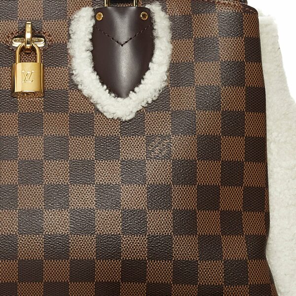 LV Normandy Shearling Damier Ebene Canvas - Image 12