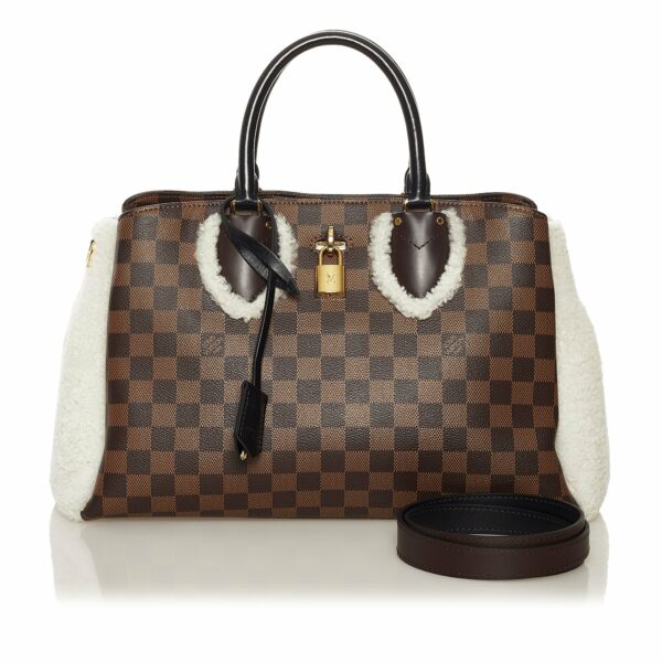 LV Normandy Shearling Damier Ebene Canvas - Image 13