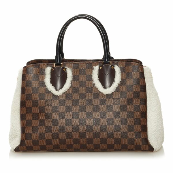 LV Normandy Shearling Damier Ebene Canvas - Image 3