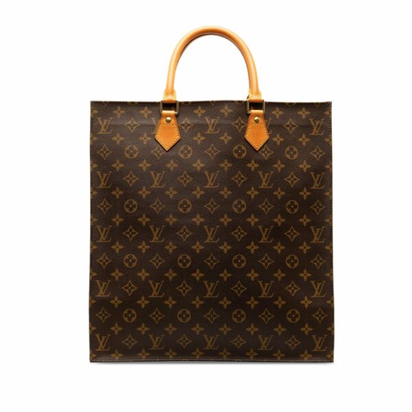 Brown LV Monogram Sac Plat Tote Bag