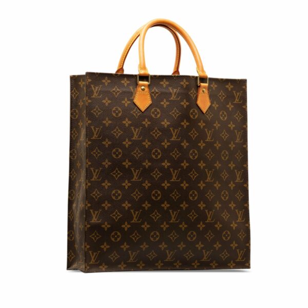 Brown LV Monogram Sac Plat Tote Bag - Image 2