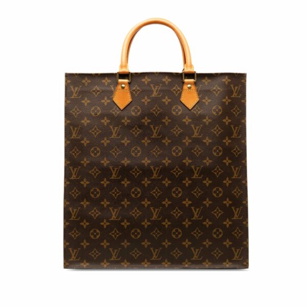 Brown LV Monogram Sac Plat Tote Bag - Image 3