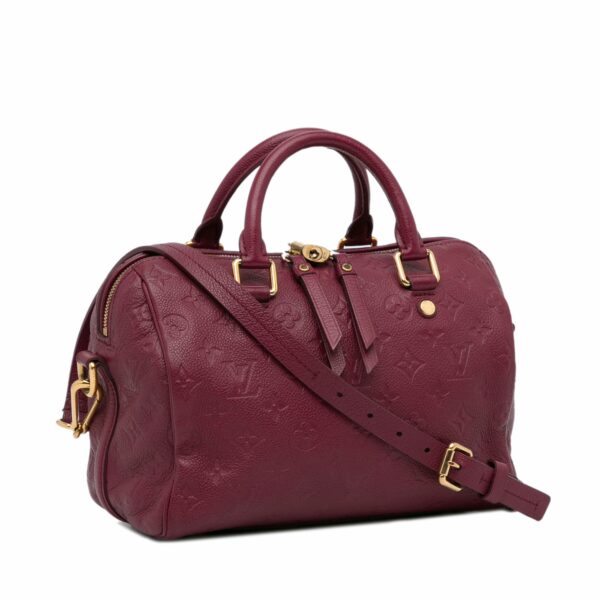 LV Speedy Bandoulière 25 Red Monogram Empreinte