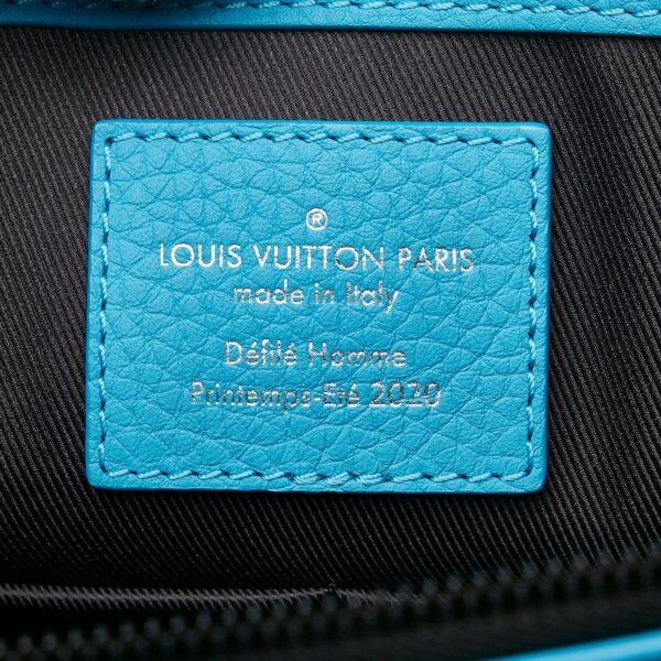 LV Sac Plat Blue Monogram Taurillon - Image 7