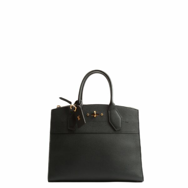 LV City Steamer MM - Leather Black - Image 3