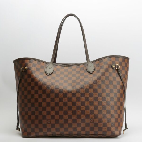 LV Neverfull GM Damier Ebene w/Pouch - Image 6