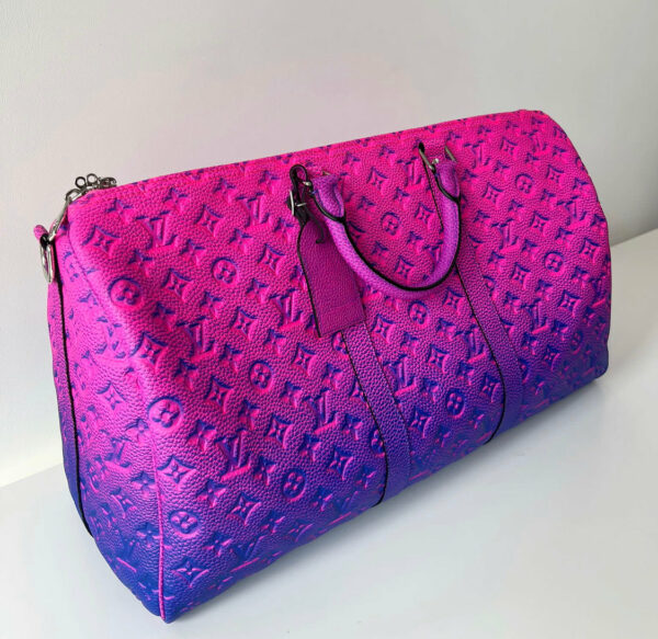 LV Pink Fluorescent Keepall 50