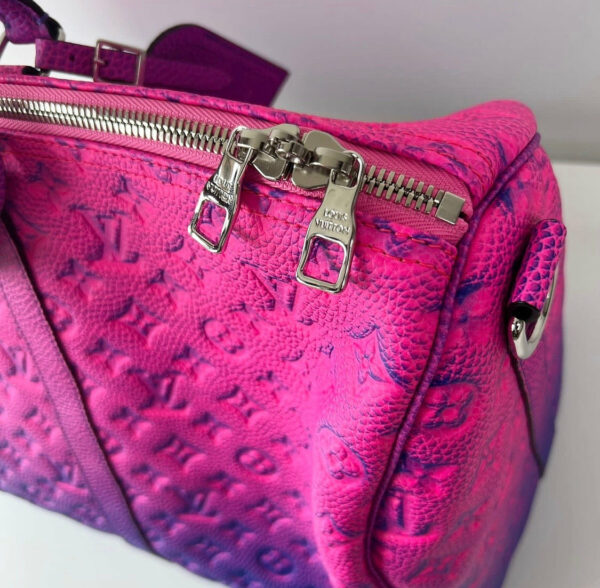 LV Pink Fluorescent Keepall 50 - Image 3