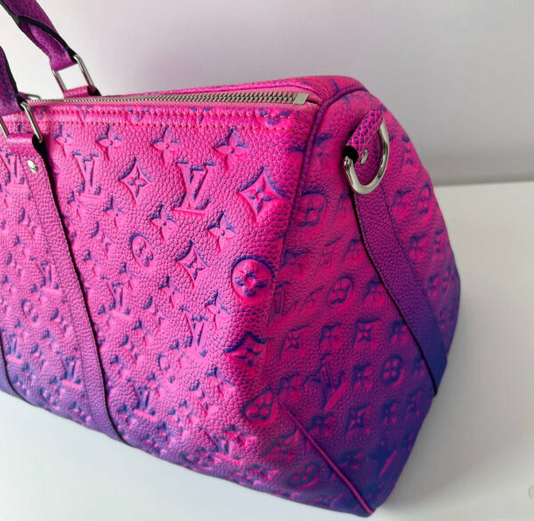 LV Pink Fluorescent Keepall 50 - Image 4