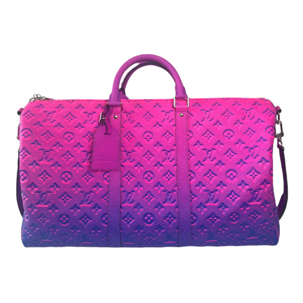 LV Pink Fluorescent Keepall 50 - Image 9