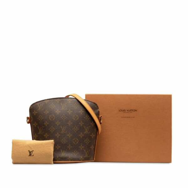 Brown LV Monogram Drouot Crossbody Bag - Image 11