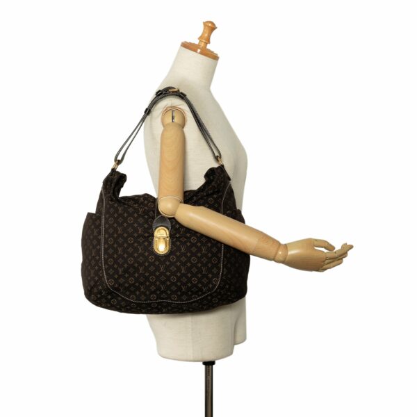 Brown LV Monogram Mini Lin Romance Hobo Bag - Image 8