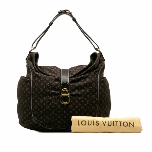 Brown LV Monogram Mini Lin Romance Hobo Bag - Image 9