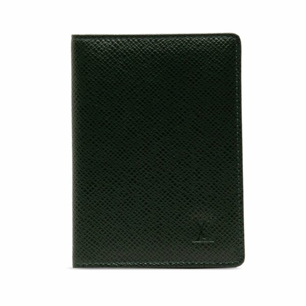 Green LV Taiga Business Card Holder