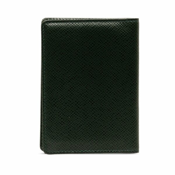 Green LV Taiga Business Card Holder - Image 3