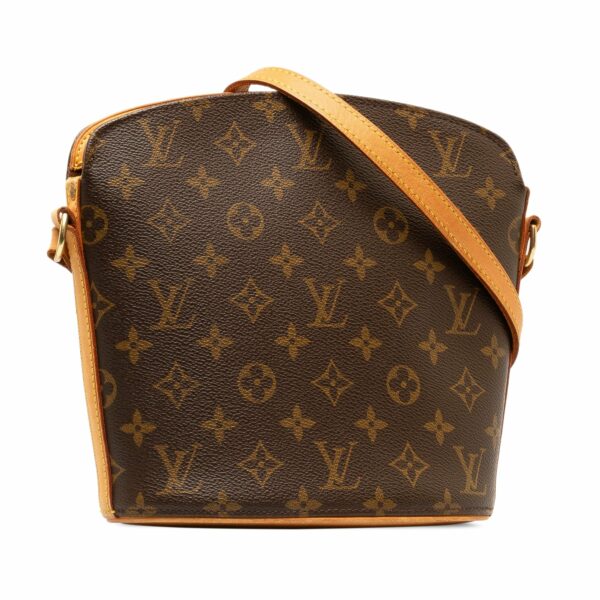 Brown LV Monogram Drouot Crossbody Bag - Image 2