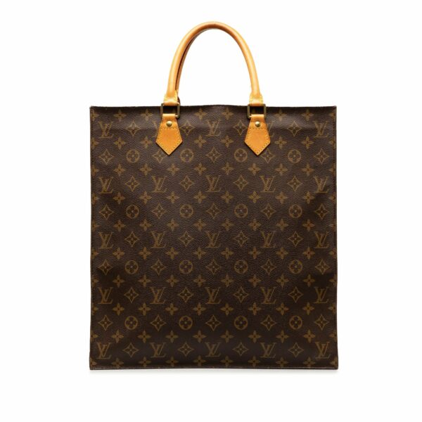 Brown LV Monogram Sac Plat Tote Bag