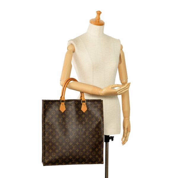 Brown LV Monogram Sac Plat Tote Bag - Image 11