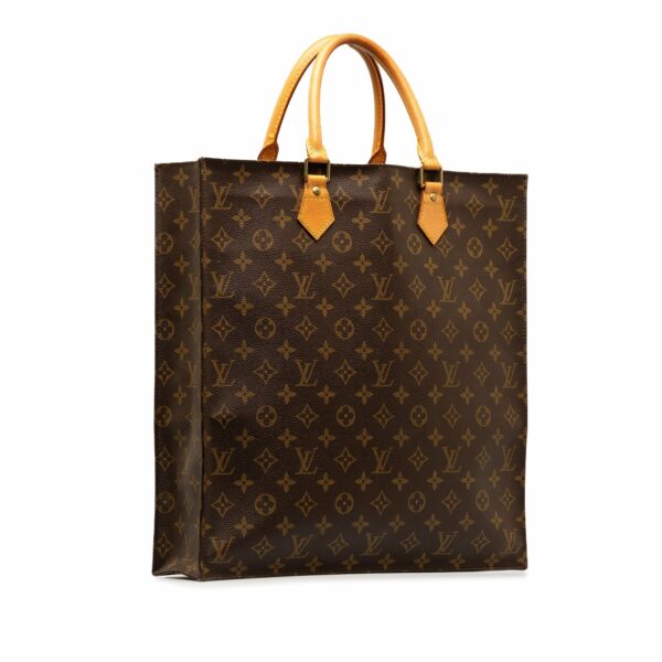 Brown LV Monogram Sac Plat Tote Bag - Image 2