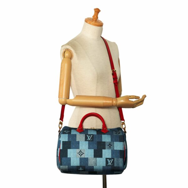 LV Speedy Bandouliere 30 Denim Patchwork - Image 2