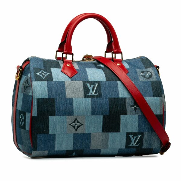 LV Speedy Bandouliere 30 Denim Patchwork - Image 3