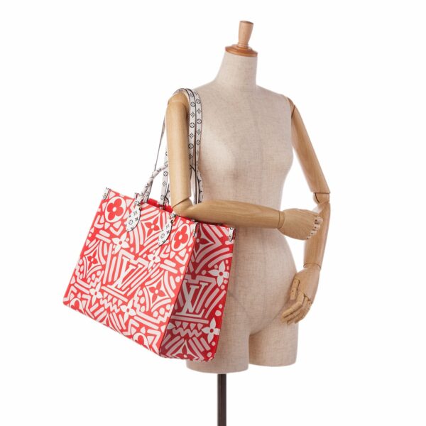 LV Onthego Red Crafty Giant Monogram Canvas - Image 4