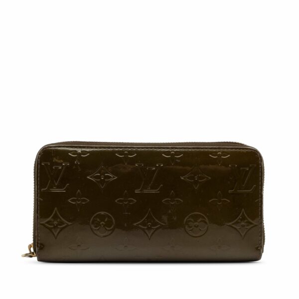 Brown LV Monogram Vernis Zippy Wallet